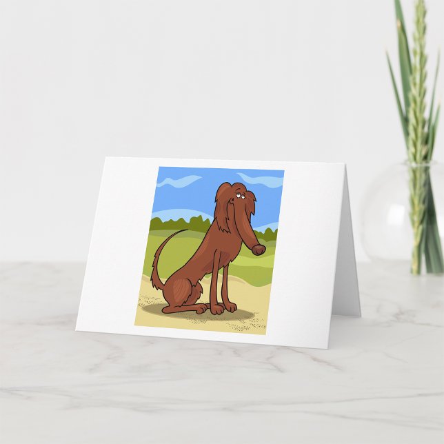 Cartão Pura Bred Irish Setter Dog (Criador carregado)