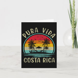 Cartão Pura Vida Beach Costa Rica Palm Tree Family Summer