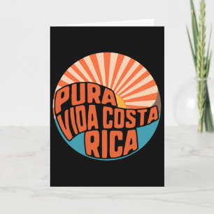 Cartão Pura Vida Costa Rica Pôr do Sol Surfe Verão
