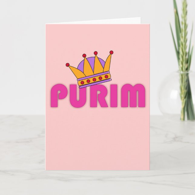 Cartão Purim card with crown (Frente)