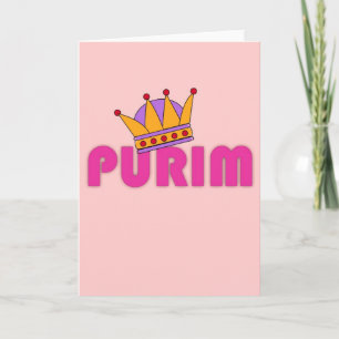 Cartão Purim card with crown