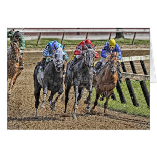 Cartão Puro-sangue 3 caras a cara