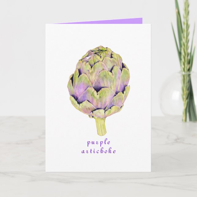 Cartão Purple Artichoke Card (Frente)