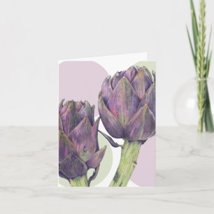 Cartão Purple Artichokes Note Card