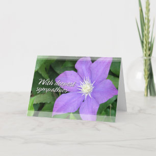 Cartão Purple Clematis Sympathy Cards
