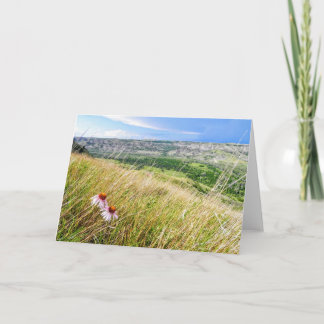 Cartão Purple Cone Flower with a View Note Card