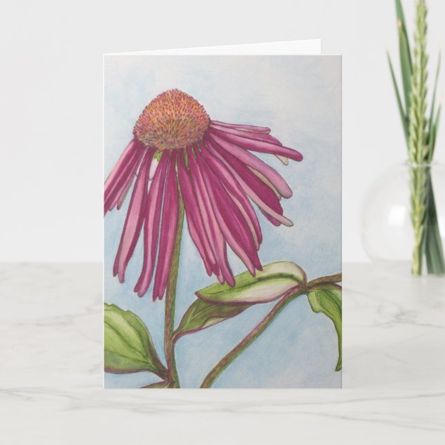 Cartão Purple Coneflower GREETING CARD (Frente)