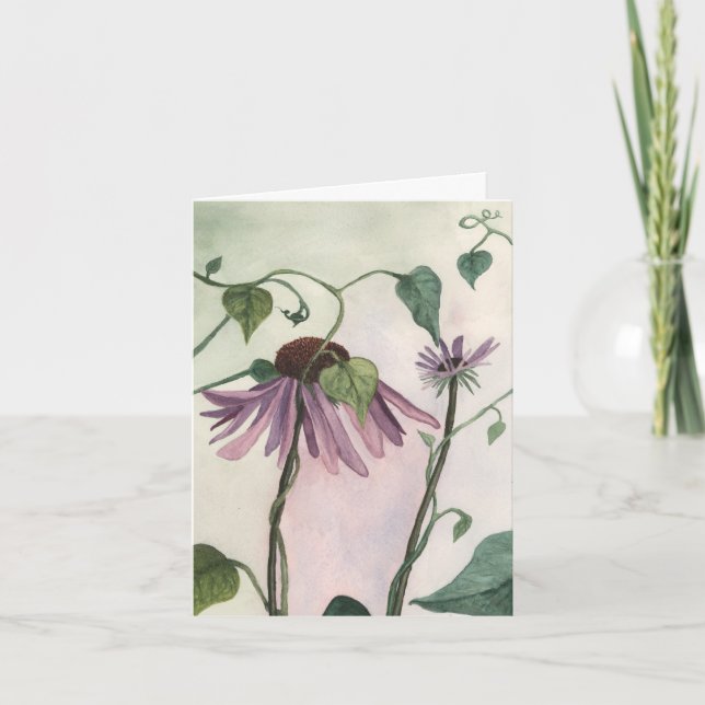 Cartão Purple Coneflower Notecard (Frente)