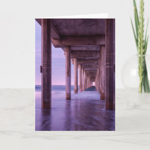 Cartão Purple Dawn At Scripps Pier