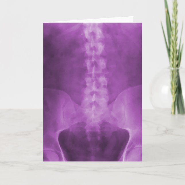 Cartão Purple Digital X-Ray Art Greeting Card (Frente)