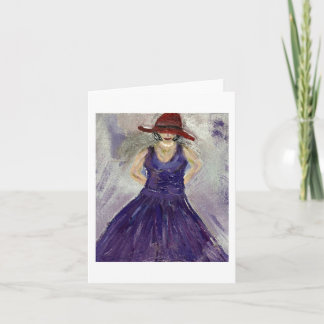 Cartão Purple Dress Note Card