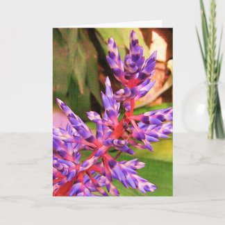 Cartão Purple Exotic Blossom Plant Greeting Card
