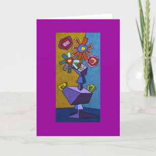 Cartão Purple Flower Vase