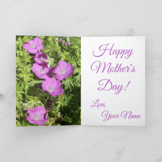 Cartão Purple Flowers Mother's Day Card