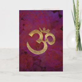 Cartão purple gold OM Greeting Card Note Card