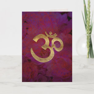 Cartão purple gold OM Greeting Card  Note Card