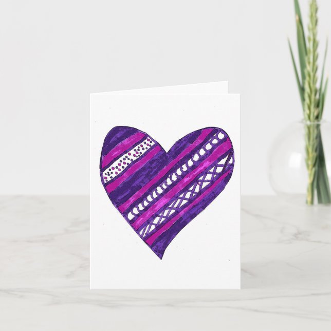 Cartão Purple Heart Greeting Card (Frente)