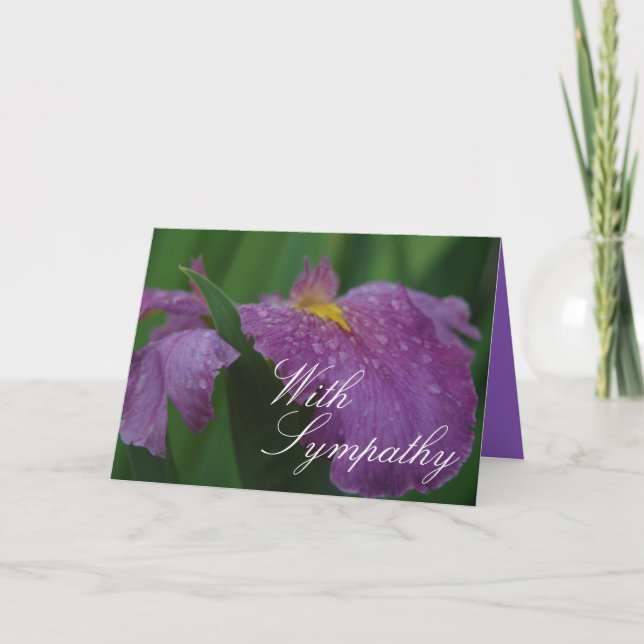 Cartão Purple Iris Greeting Card (Frente)