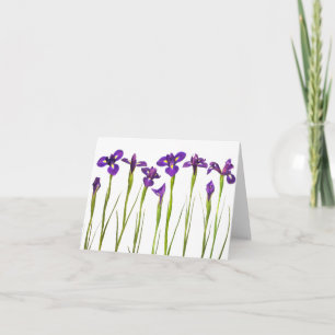 Cartão Purple Irises - Iris Flower Customized Template