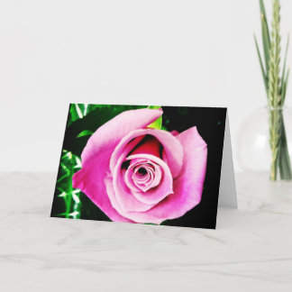 Cartão Purple Ocean Song Rose Blank Greeting Card