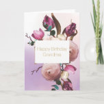 Cartão Purple Ombre Floral<br><div class="desc">purple ombre floral with ranunculus,  tulips and roses personalized birthday card for Grandma but you change the text to your message</div>