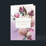 Cartão Purple Ombre Floral<br><div class="desc">purple ombre floral with ranunculus,  tulips and roses personalized birthday card for Grandma but you change the text to your message</div>