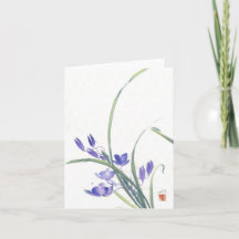 Purple Orchid Watercolor card