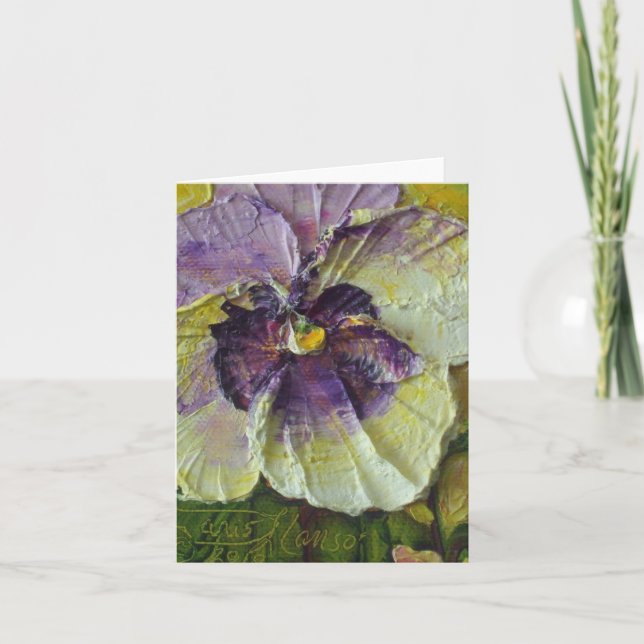 Cartão Purple Pansy Note Card (Frente)