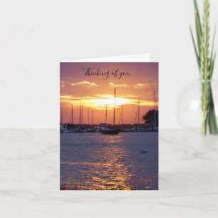 Cartão Purple Passion Sunset Thinking Of You Card