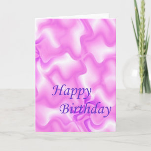Cartão Purple Pattern Birthday