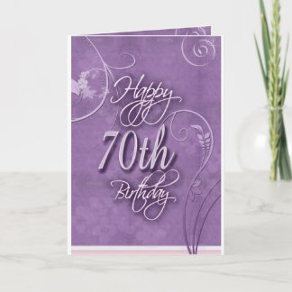 Cartão Purple pizazz for 70th birthday