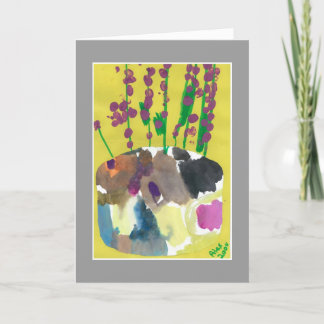 Cartão Purple Posies with Disability quote card