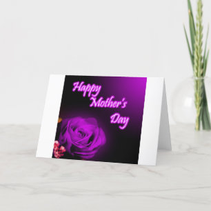 Cartão Purple Rose Happy Mother's Day design