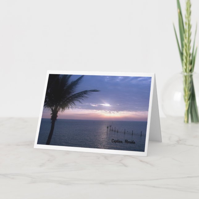 Cartão Purple Sunset blank note card (Frente)