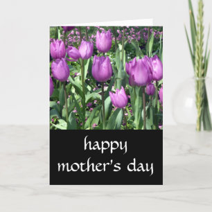 Cartão purple tulip mothers day