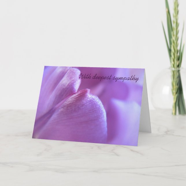 Cartão Purple Tulip Sympathy Card (Frente)