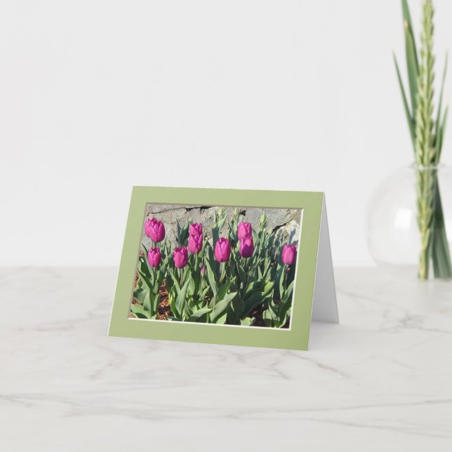 Cartão Purple Tulips notecard (Frente)