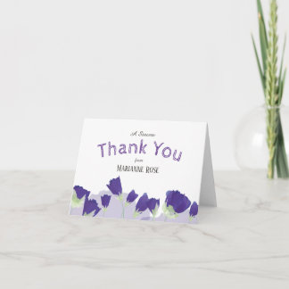 Cartão Purple Tulips Thank You Card