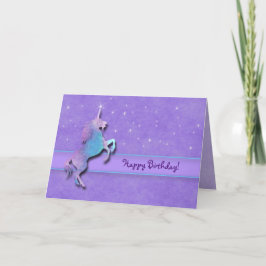 Cartão Purple Unicorn