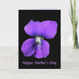 Cartão Purple Violet Mother's Day