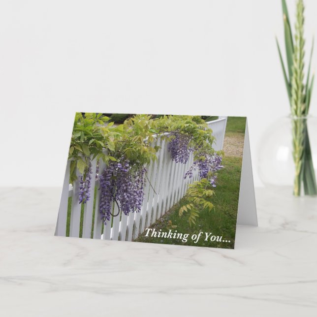 Cartão Purple Wisteria Thinking of You Card (Frente)