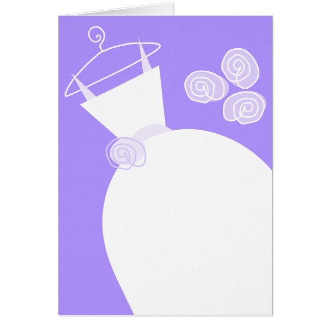 Cartão Púrpura de Casamento vertical (Frente)