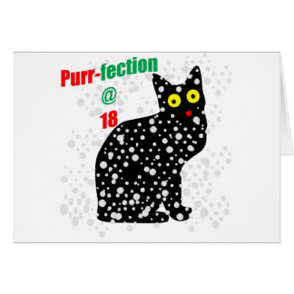 Cartão Purr-fection do gato da neve 18