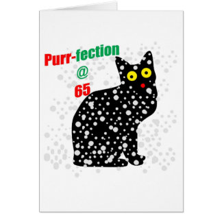 Cartão Purr-fection do gato da neve 65
