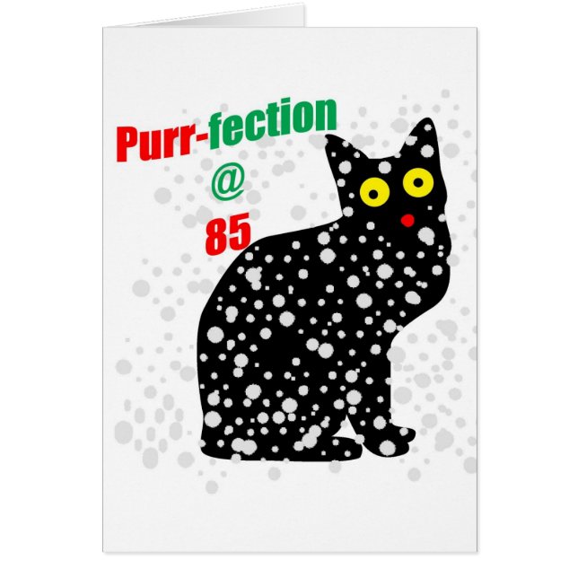 Cartão Purr-fection do gato da neve 85 (Frente)
