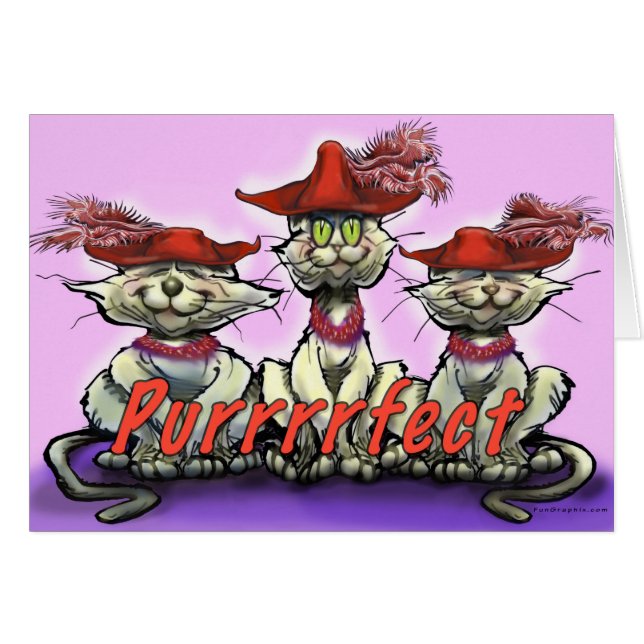Cartão Purrfect (Frente Horizontal)