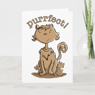 Cartão Purrfect Mommy cat and kittens
