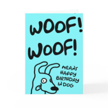 Puta! Puta! Puta! Feliz aniversário em cão