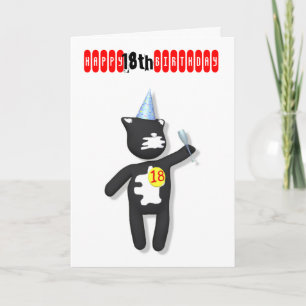 Cartão putty cat 18º aniversário