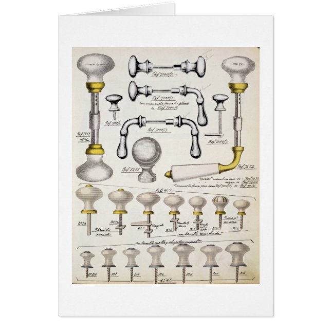 Cartão Puxadores da porta, de um catálogo de comércio de (Frente)